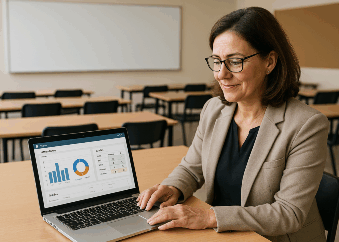 sistema de notas e faltas online
