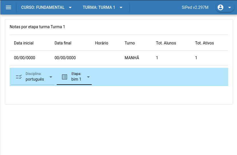 Sistema de Gestão Escolar - Pedagógico - Sistema de Notas por Etapa Bimestral